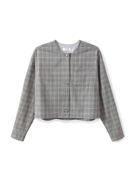 Checked cropped jacket