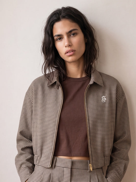 Checked Tracksuit Jacket