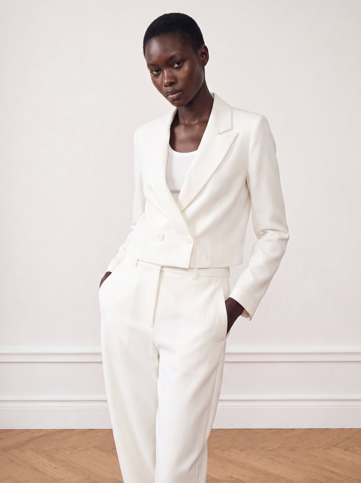 Double-breasted Cropped Jacket