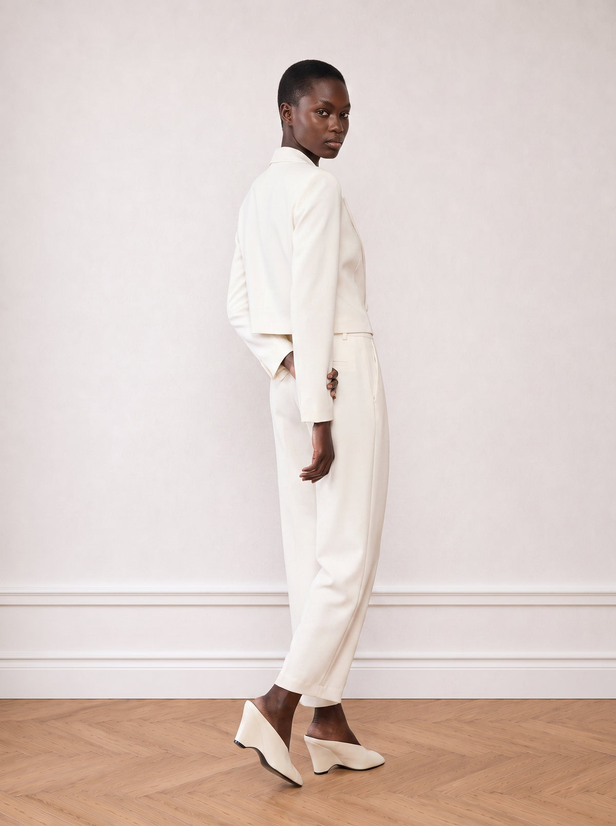 Double-breasted Cropped Jacket