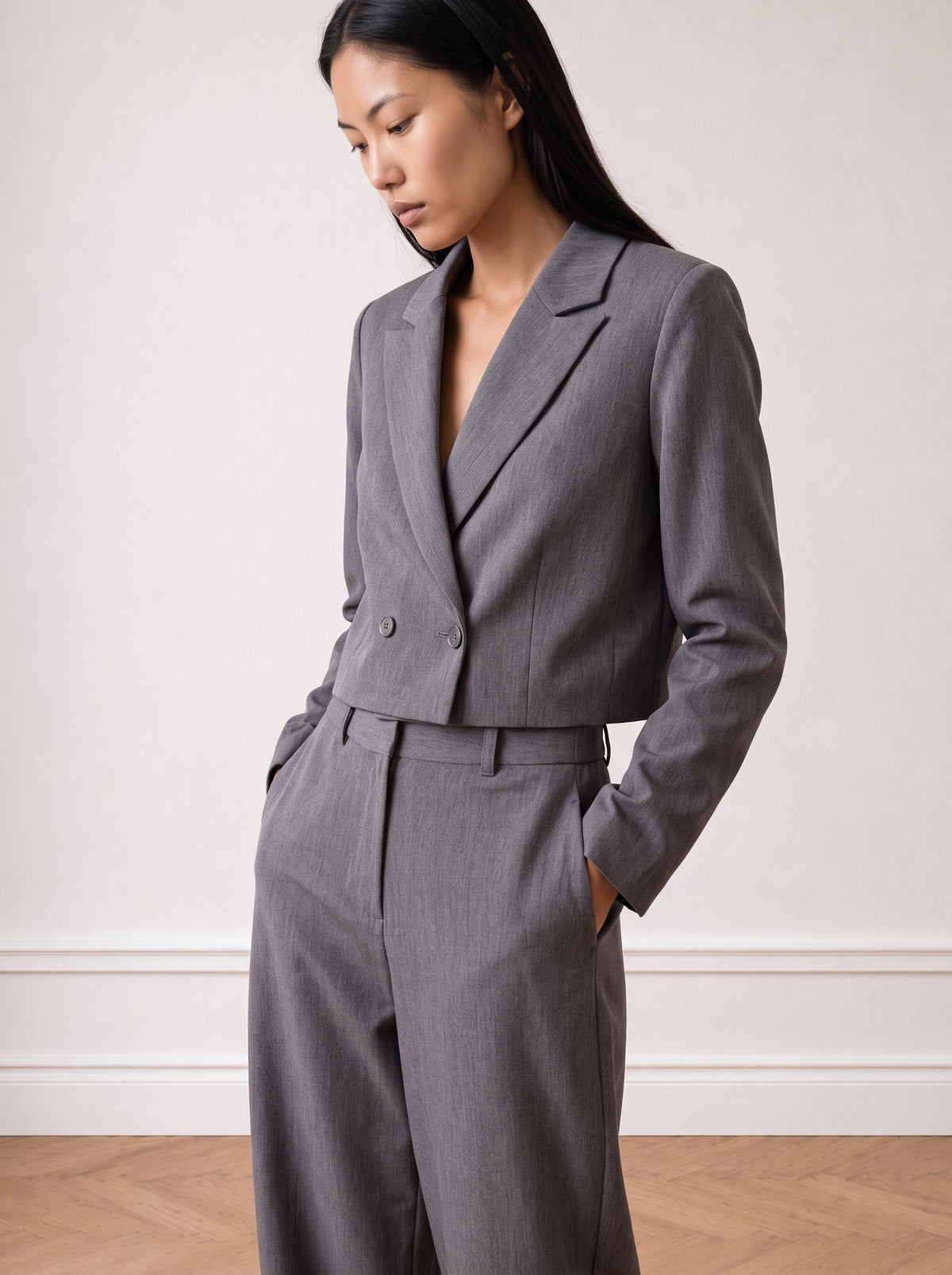 Double-breasted Cropped Jacket