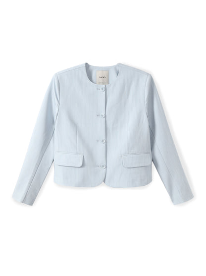 Tailored collarless jacket