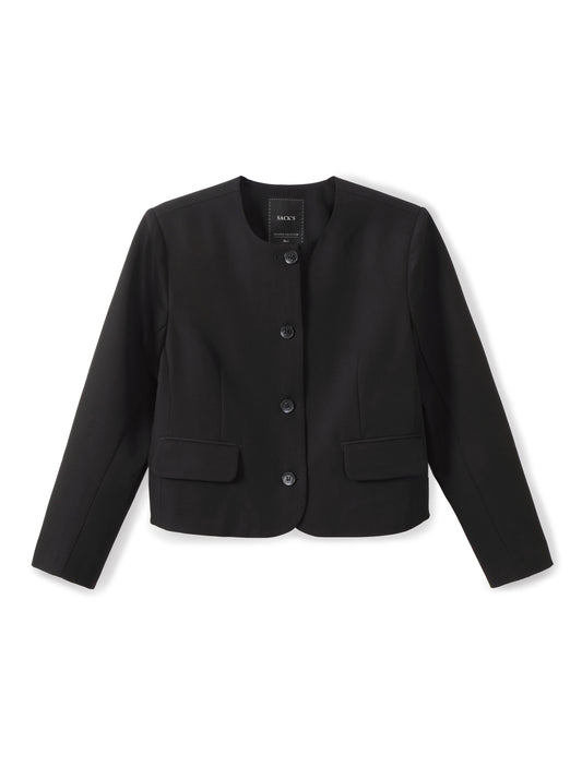 Tailored collarless jacket