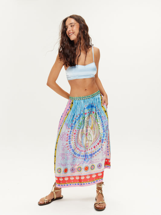 ונסה חצאית מודפסת