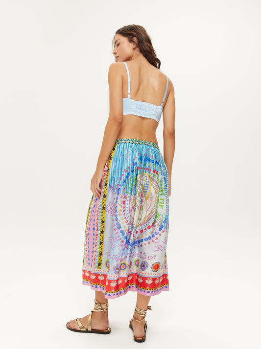 ונסה חצאית מודפסת