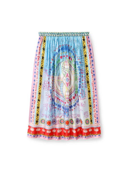 ונסה חצאית מודפסת