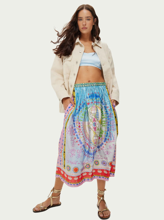 ונסה חצאית מודפסת