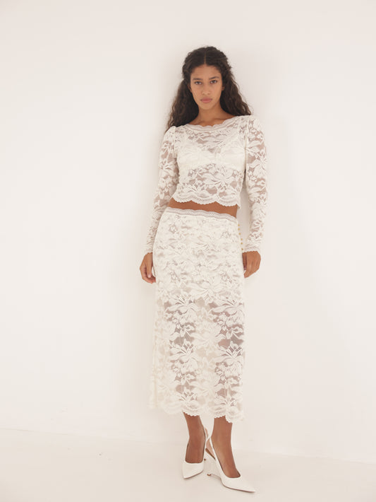 Lace Midi Skirt