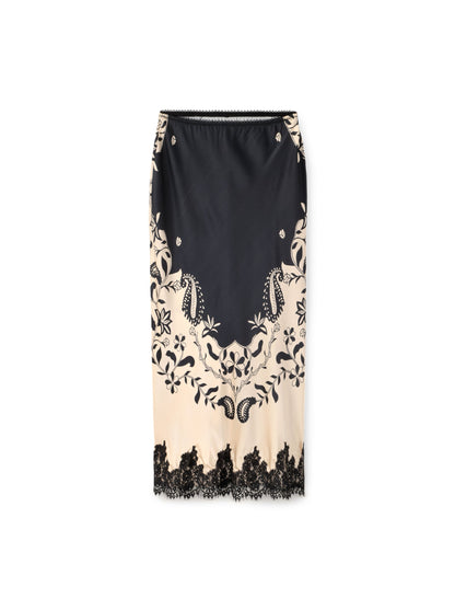 חצאית ארוכה שילוב תחרה