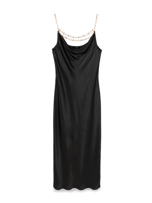 Viscose dress with gold chain