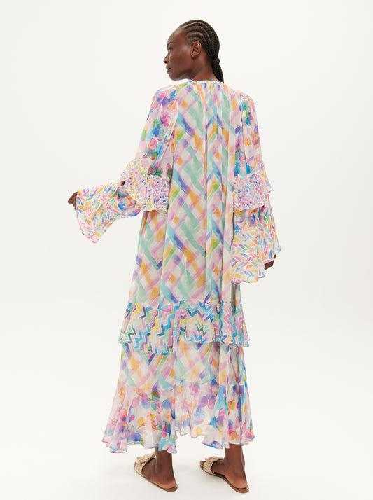 קאלה שמלת קפלים מדורגת