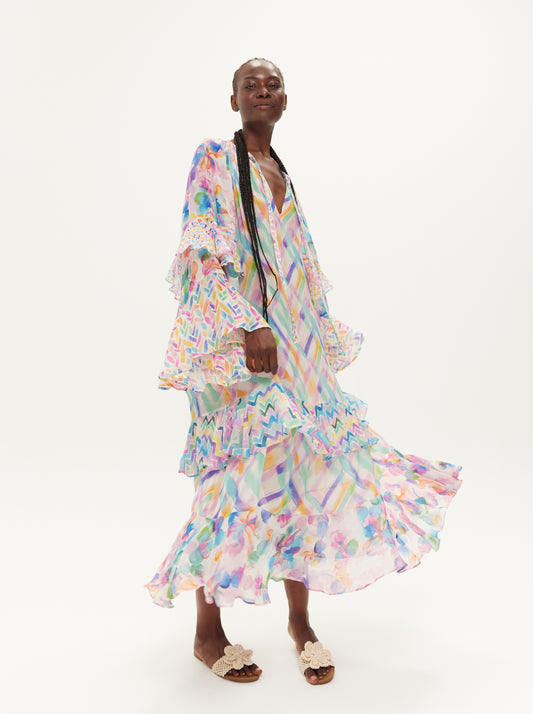 קאלה שמלת קפלים מדורגת