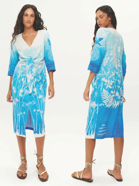 סלינה שמלה צווארון וי