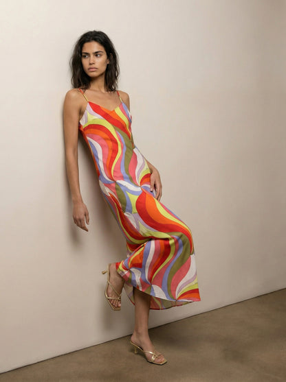 שמלת קמיסול מודפסת