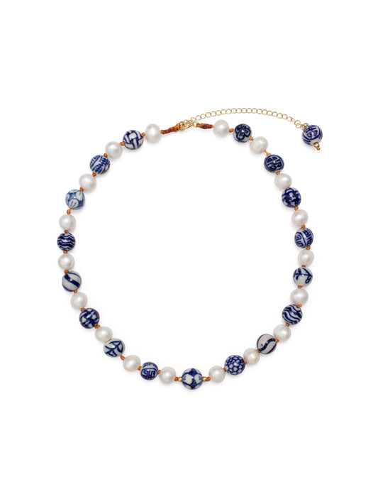 Blue And White Necklace