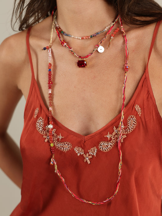 Sky Necklace - Red