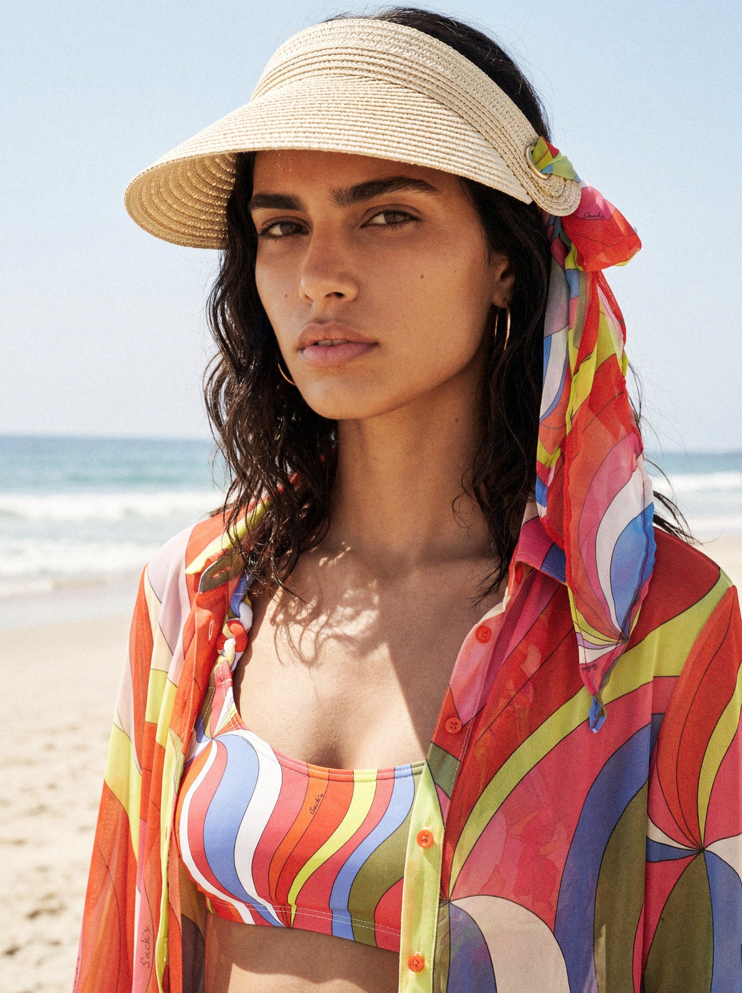Mesh Button-down shirt