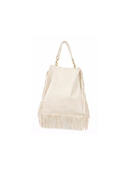 Leather fringe bag