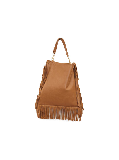 Leather fringe bag