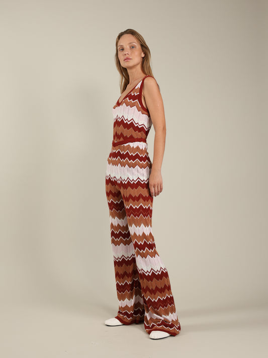 Zig Zag Wide Leg Pant