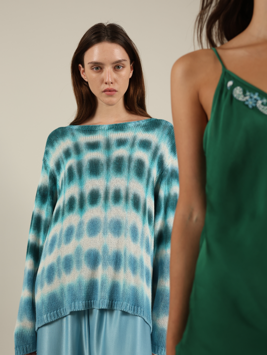 Tie Dye Round Neck Top