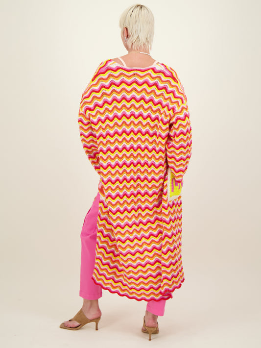 Kimberly Long Crochet Cardigan