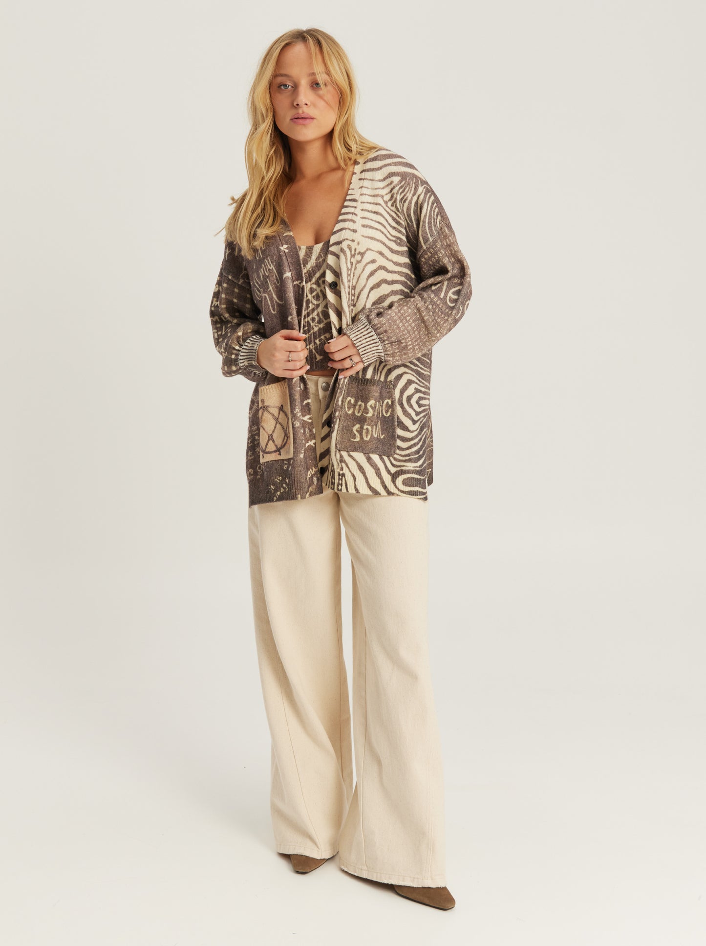 Liv Printed Long Cardigan