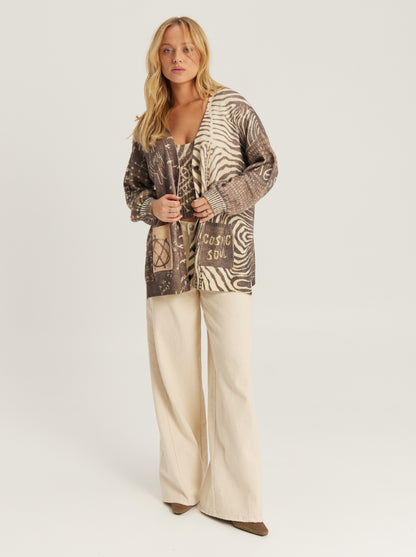 Liv Printed Long Cardigan