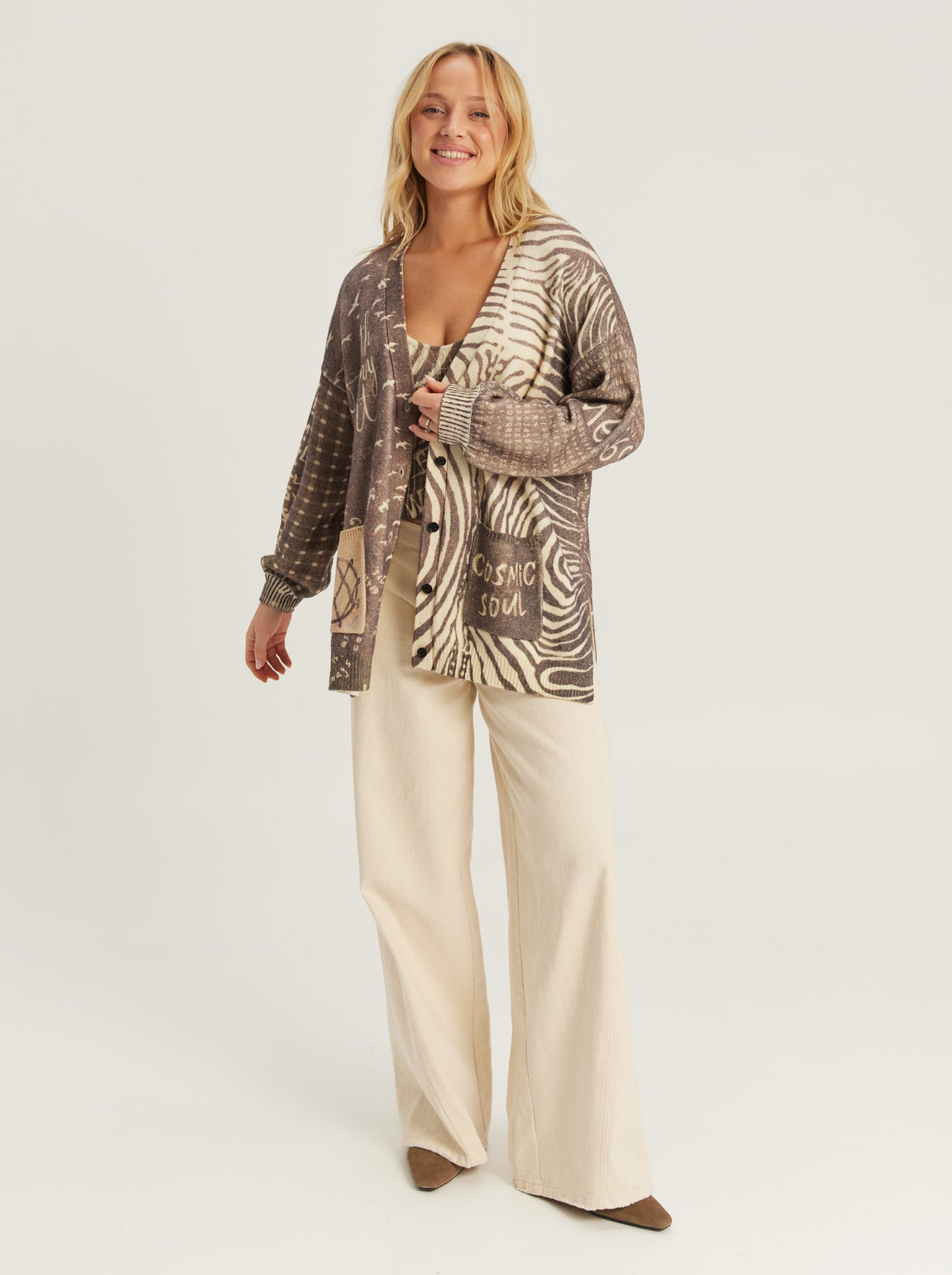 Liv Printed Long Cardigan