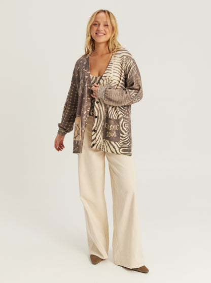 Liv Printed Long Cardigan