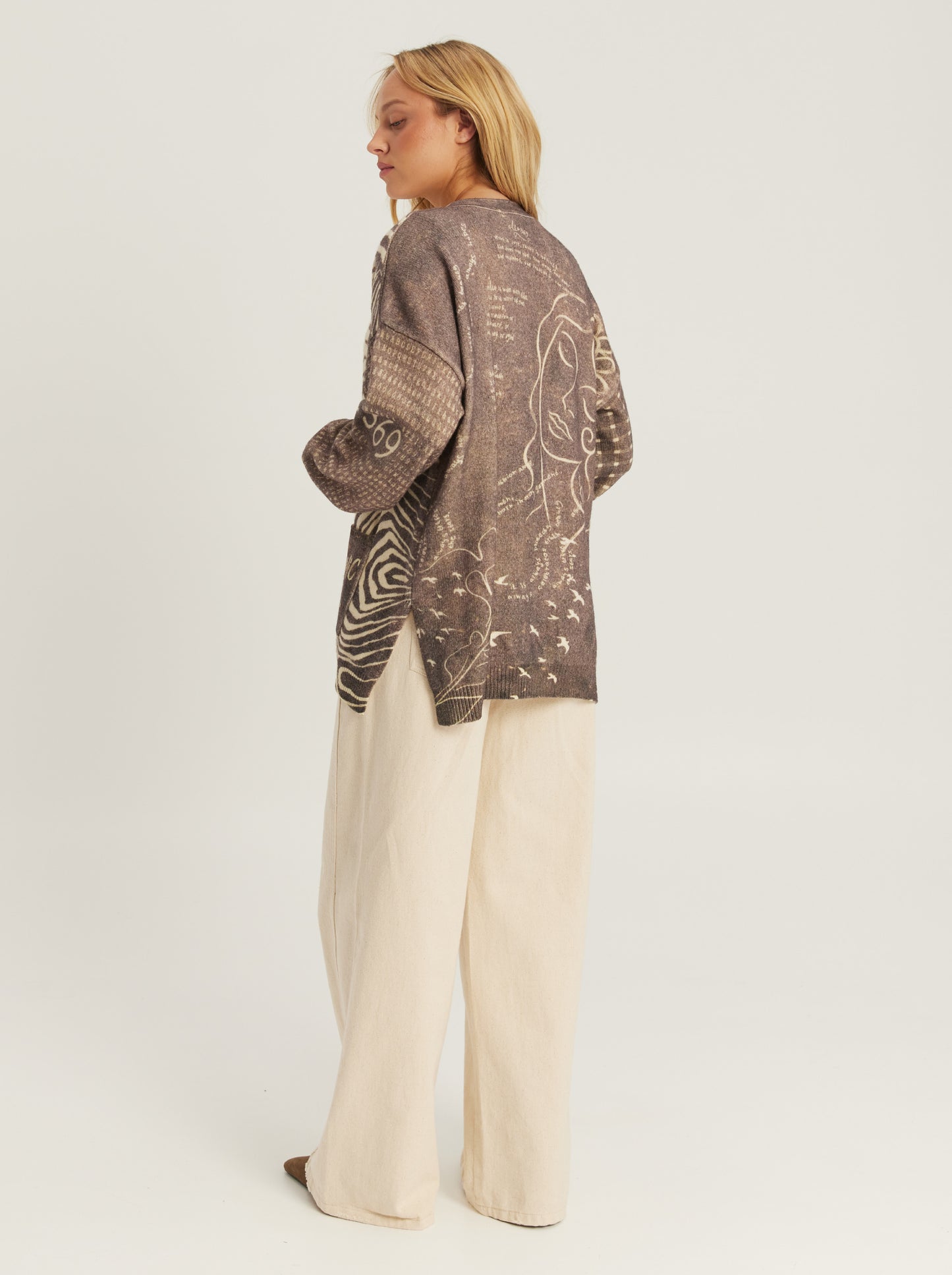 Liv Printed Long Cardigan