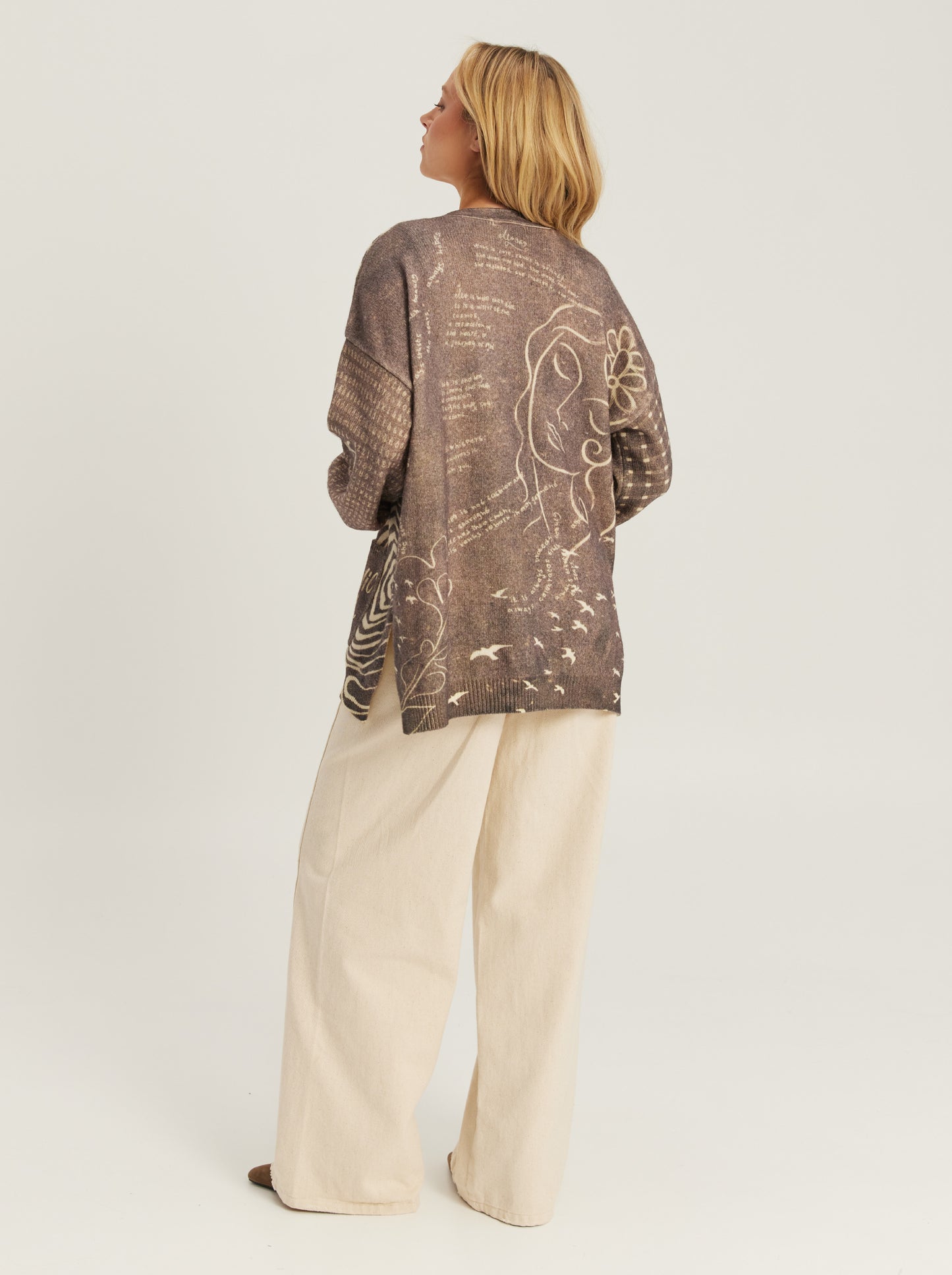 Liv Printed Long Cardigan