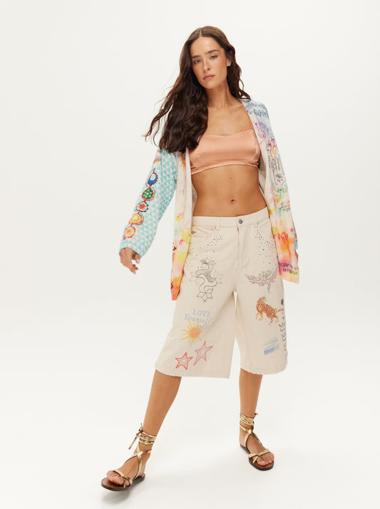 מיקונוס קרדיגן מודפס