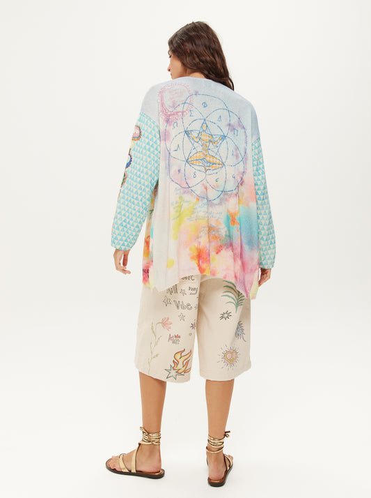 מיקונוס קרדיגן מודפס