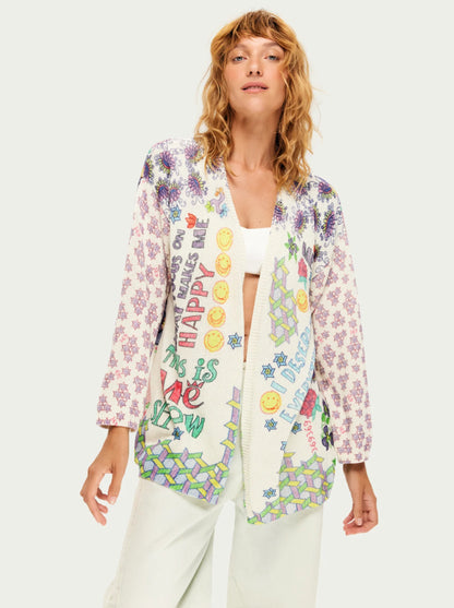 Mykonos Printed Cardigan