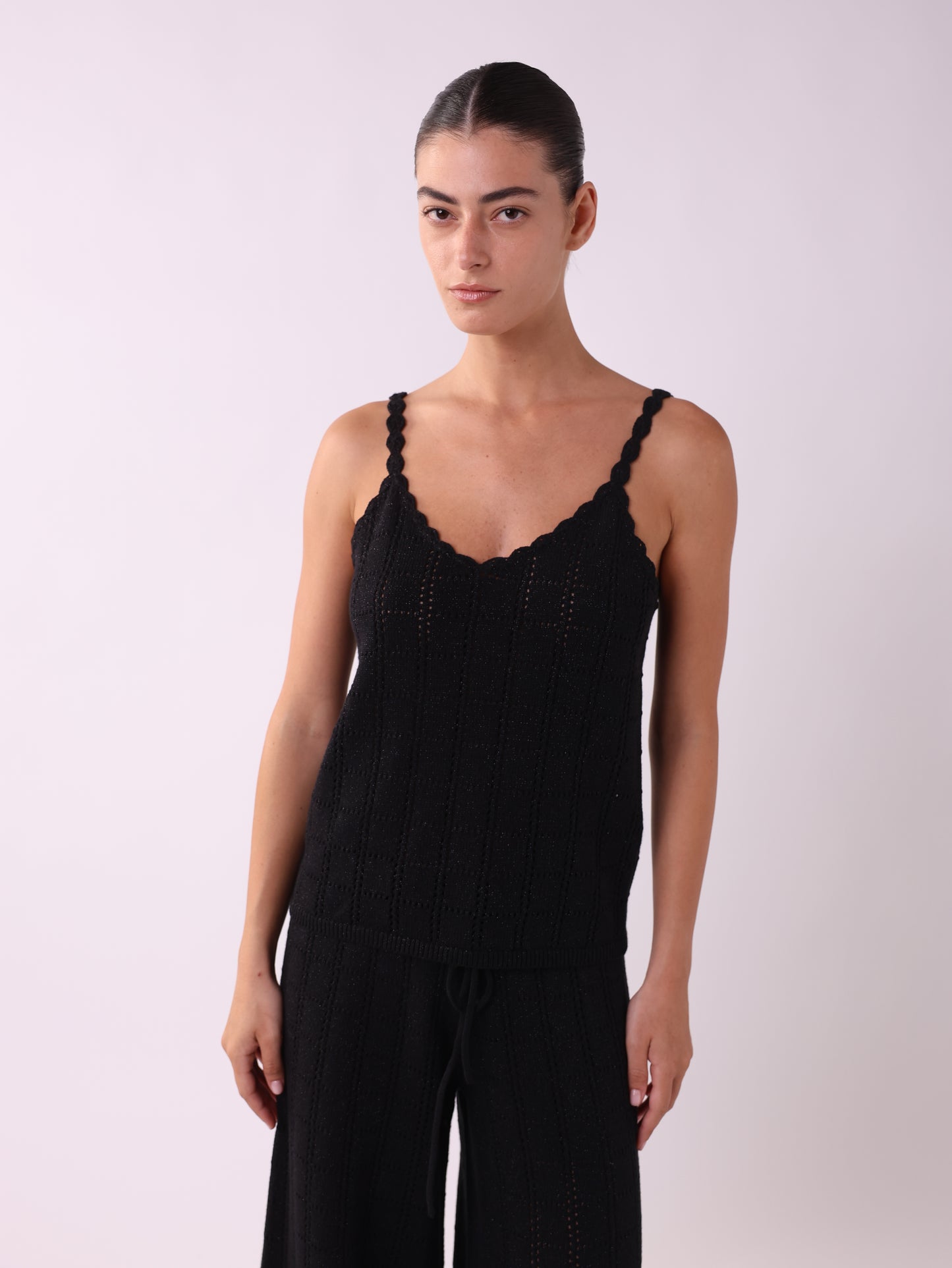 Lurex Knit Tank Top