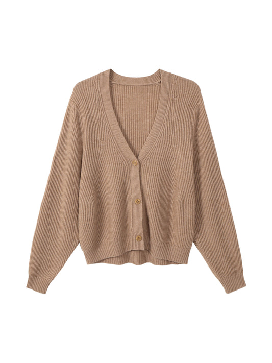 Buttoned knit cardigan