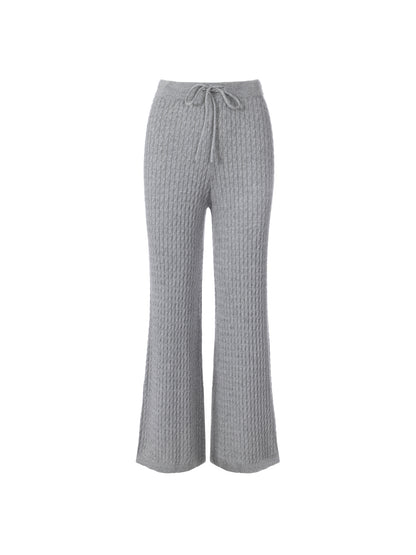 Braided knit pants