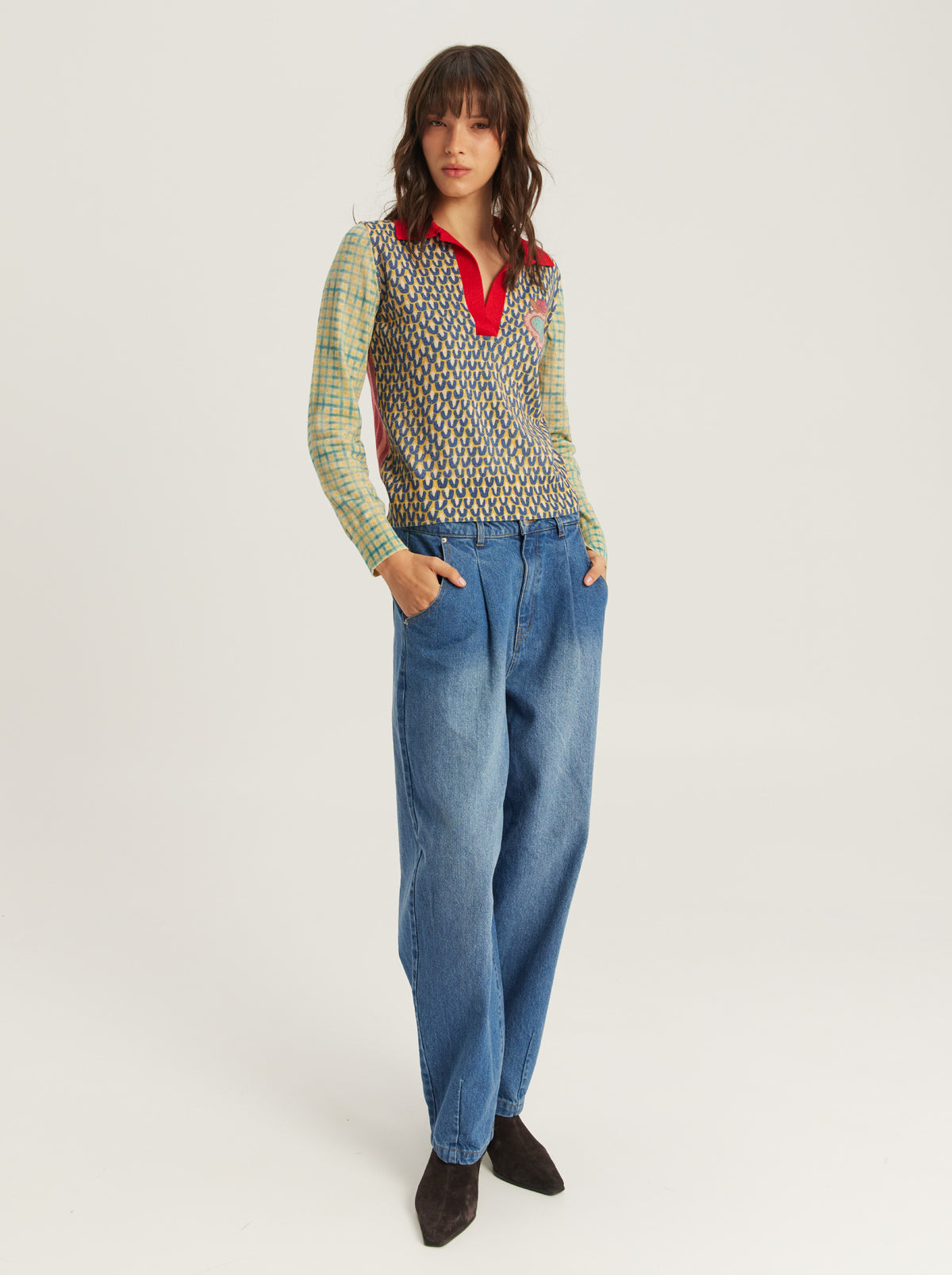 מילי חולצת פולו סרוגה
