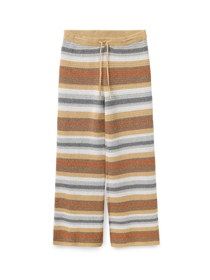 Striped lurex knit pants