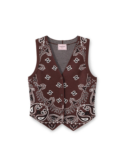 Bandana knit vest