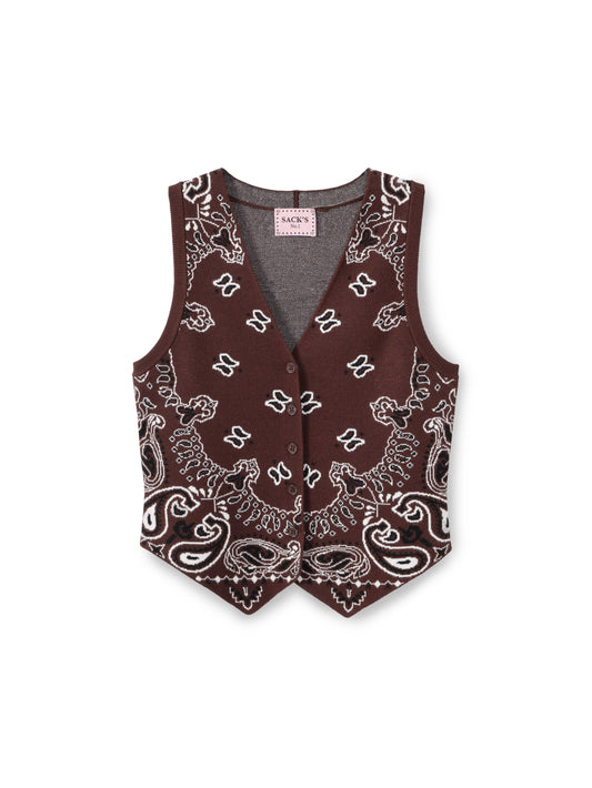 Bandana knit vest