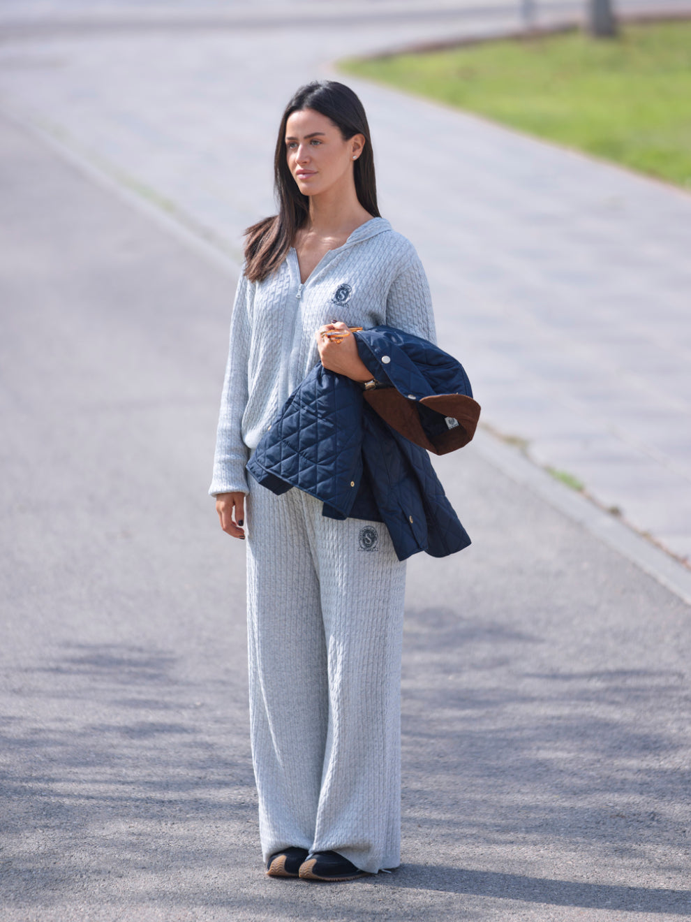 מכנס סריג צמות