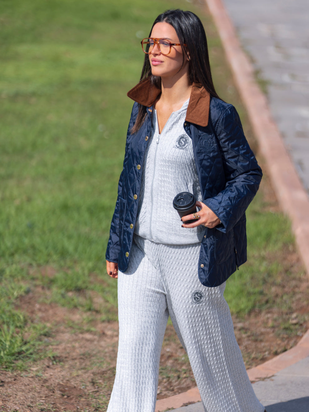 מכנס סריג צמות