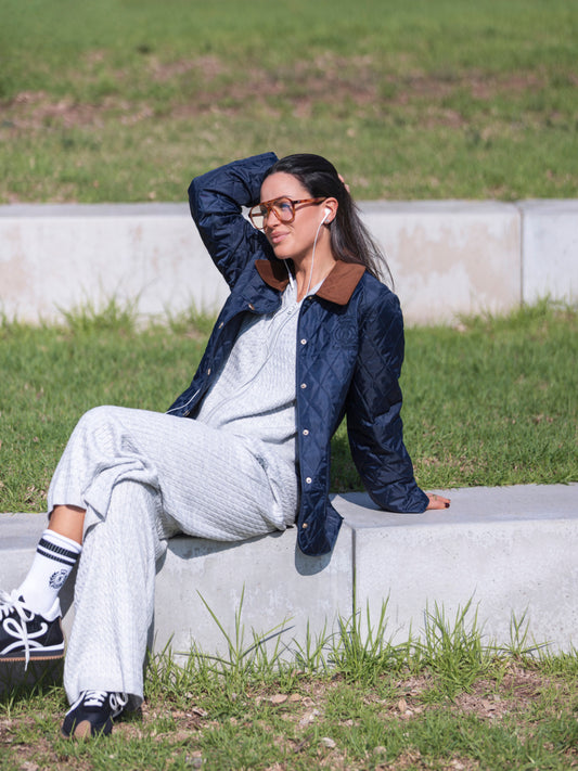 מכנס סריג צמות