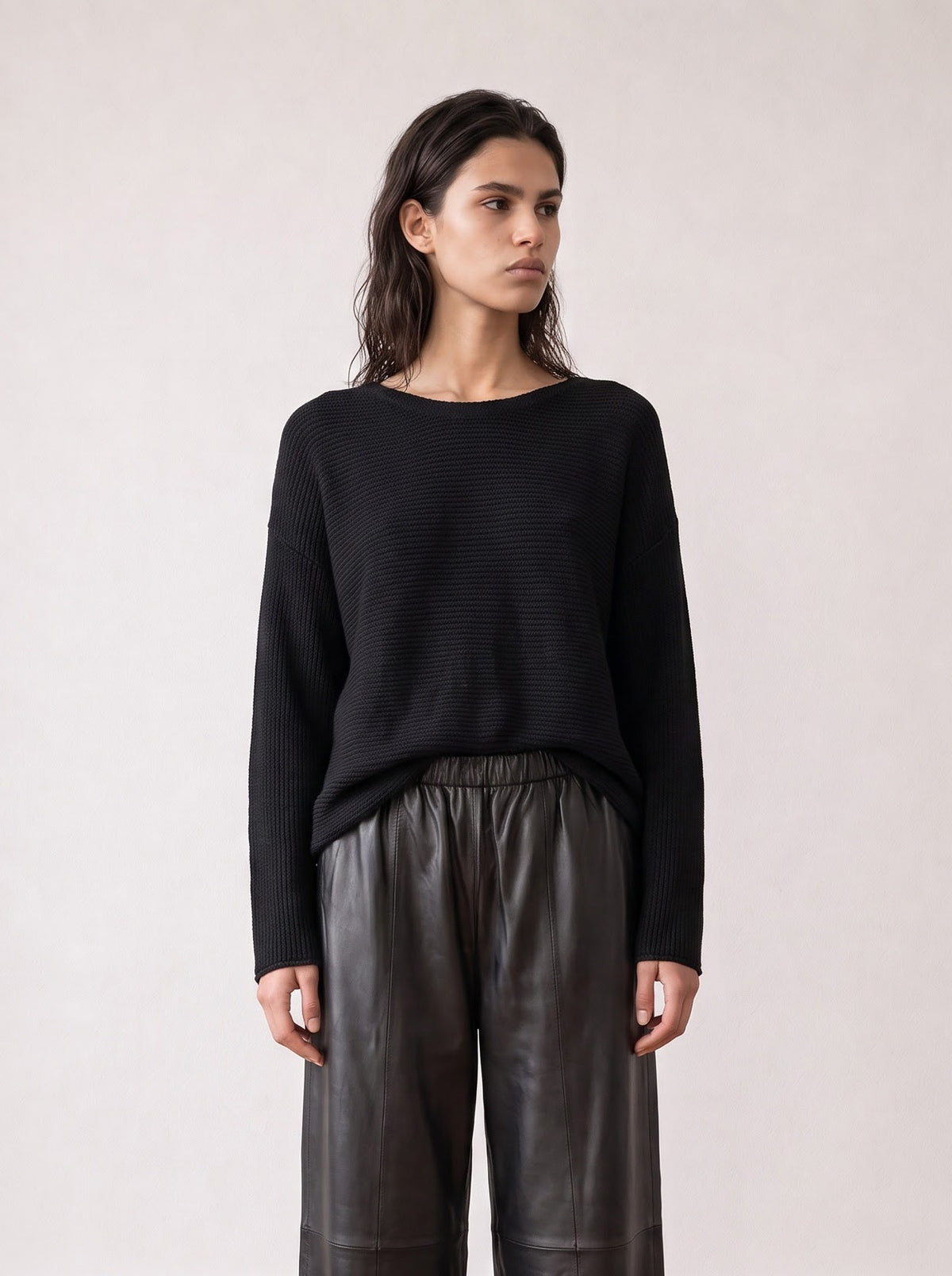 Batwing knit top