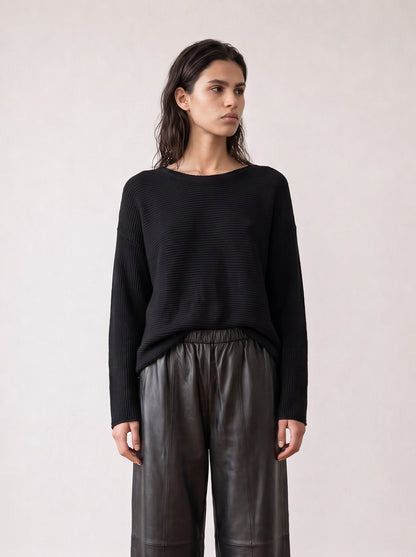 Batwing knit top