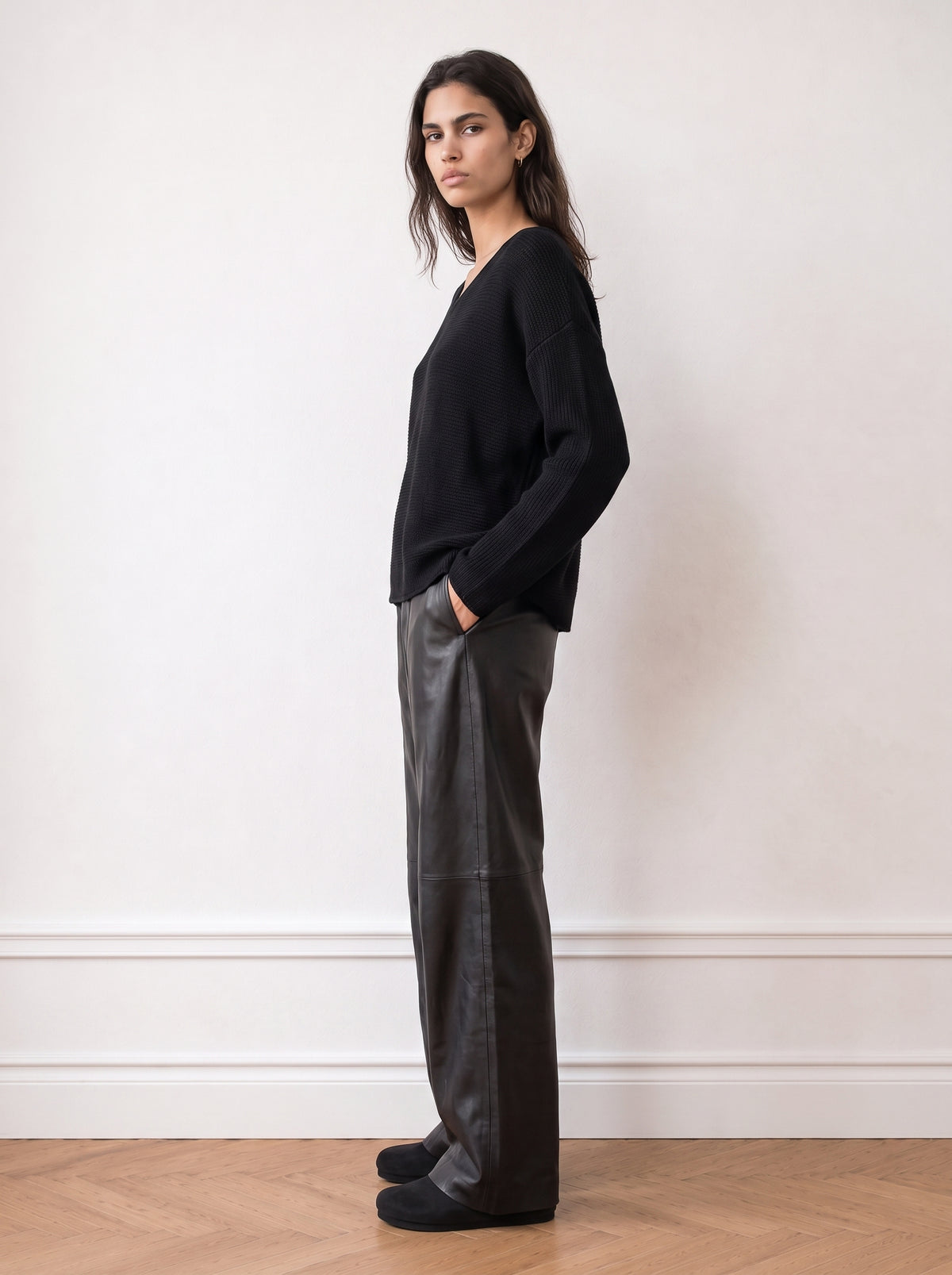 Batwing knit top