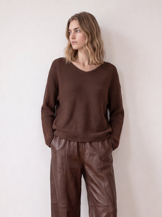 Batwing knit top