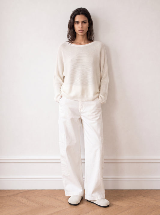 Batwing knit top